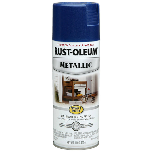 Rust-Oleum 7251830 Stops Rust Metallic Spray, Cobalt Blue, 11 Oz