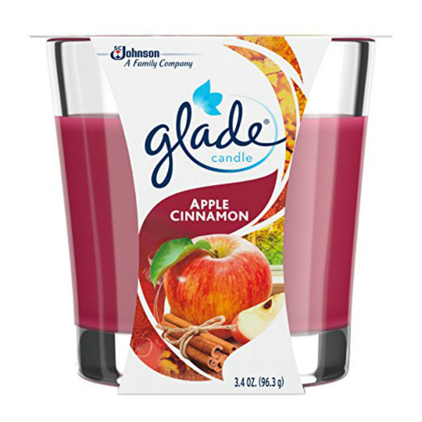 Glade 76947 Apple Cinnamon Jar Candle, 3.4 Oz