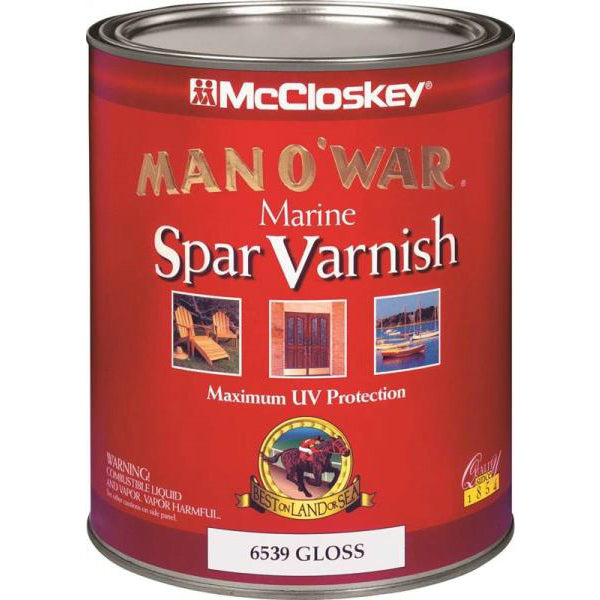 McCloskey 6539 Man O'War Marine Spar Varnish, Gloss, 1 Quart