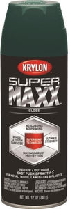 Krylon K08957000 SUPERMAXX Spray Paint, Hunter Green, 12 Oz