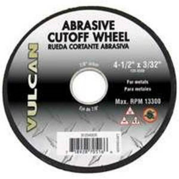 Vulcan 912940OR Abrasive Cut-Off Wheel, Aluminum Oxide, 4-1/2" Dia