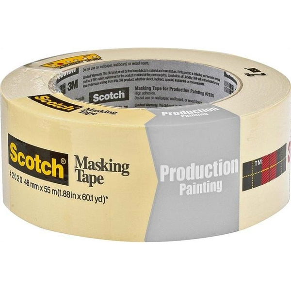 Scotch 2020-2A General Purpose Masking Tape, Beige, 1.88" x 60.1 yd