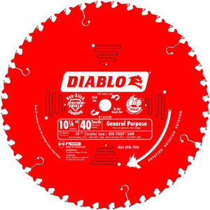 Diablo D1040W General Purpose Beam Saw Blade, 40 Tooth, 10-1/4"