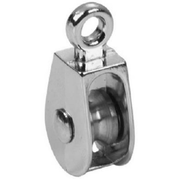 Campbell T7655120N Single Rigid Eye Rope Pulley, 1-1/4", 110 Lb