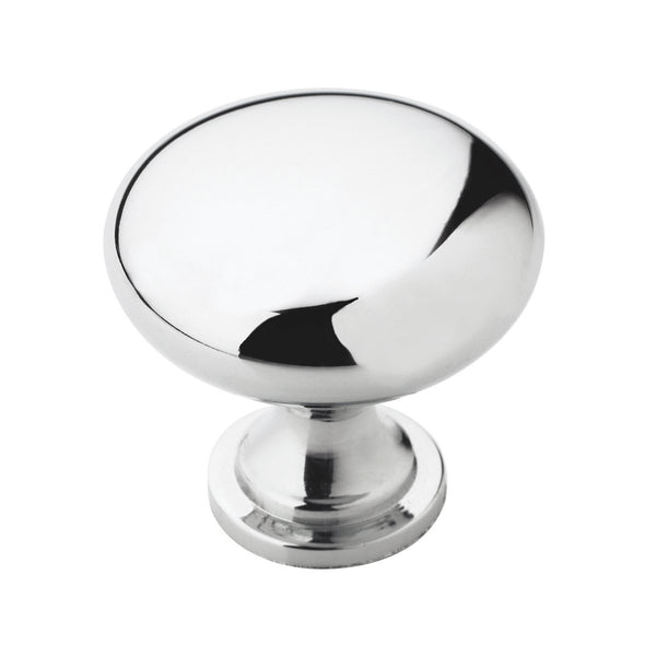 Amerock BP5300526 Allison Value Round Cabinet Knob, Polished Chrome, 1-1/4"