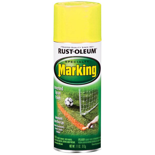 Rust-Oleum 1997830 Specialty Marking Spray Paint, Bright Yellow, 11 Oz