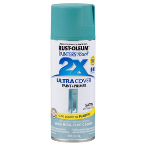 Rust-Oleum 316292 Painter's Touch 2X Ultra Cover Spray, Satin Vintage Teal, 12 Oz