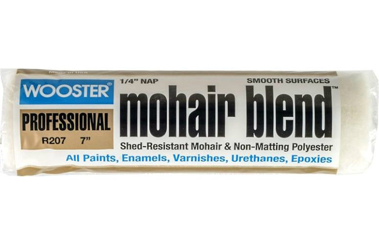 Wooster R207-7 Mohair Blend Paint Roller Cover, Smooth, 1/4" Nap x 7"