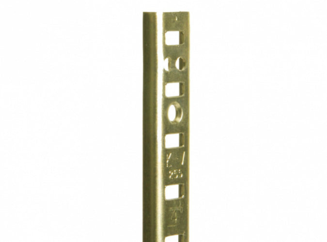 Knape & Vogt PK255BR60 Steel Mortise Pilaster Shelf Standard 60", Brass Plated