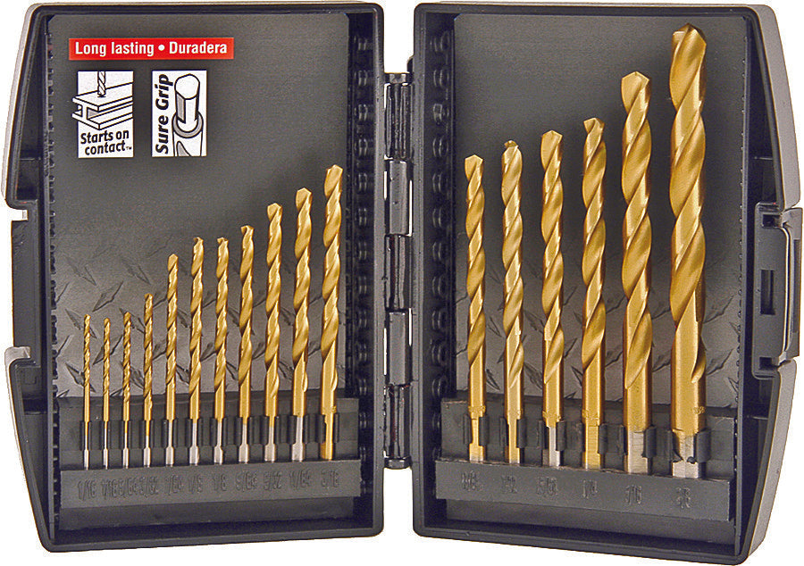 Vulcan 871570OR Carded Drill Bit Set, 1/16 - 3/8", 17 Piece