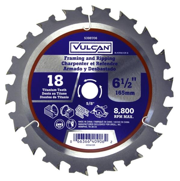 Vulcan 409061OR Smooth Fast Cut Thin Kerf Circular Saw Blade
