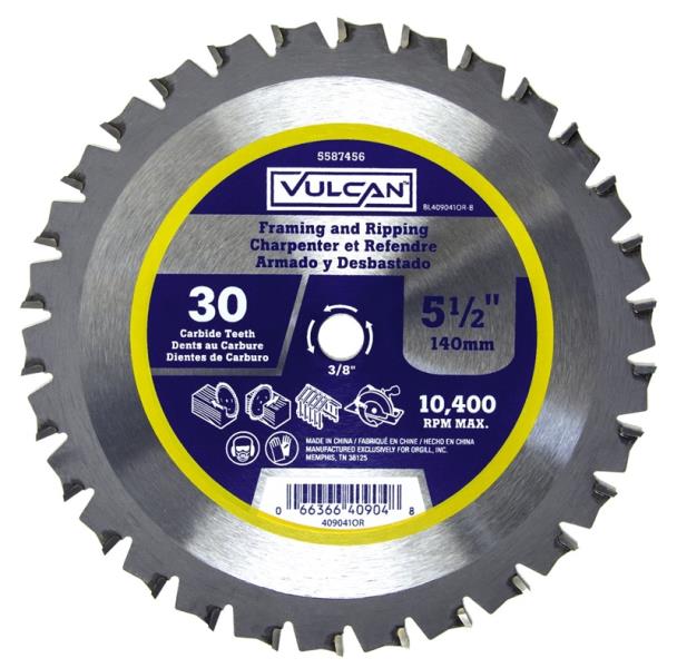 Vulcan 409041OR Fast Cut Circular Saw Blade, 5-1/2 Inch Diameter