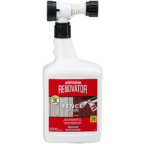 Rust-Oleum 321637 Renovator Fence Stain Hose-Mount Spray, Redwood, RTU, 56 Oz