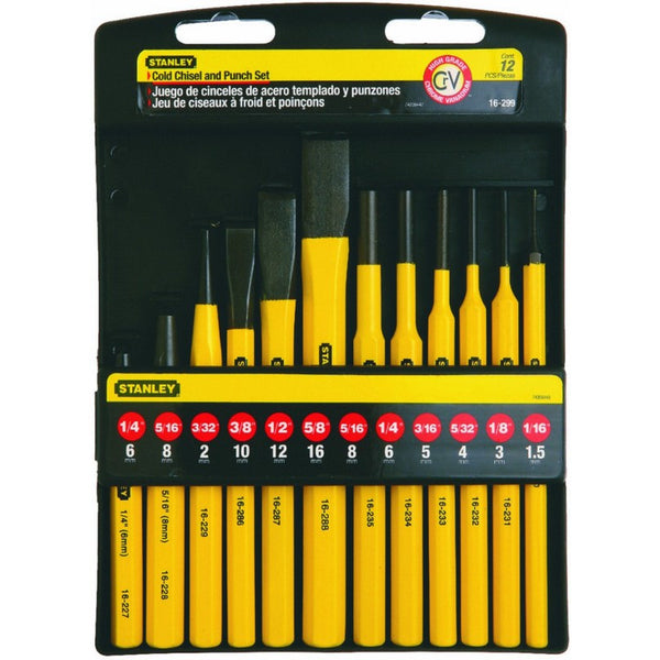 Stanley 16-299 Cold Chisel & Punch Kit, 12-Piece