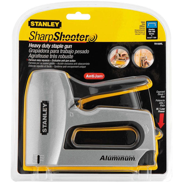 Stanley TR150HL SharpShooter Heavy Duty Staple Gun with Anti-Jam Mechanism