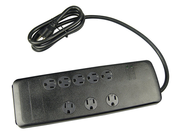 Woods 41618 Power Surge Protector with 8-Outlets & 6' Cord, 3540J, Black