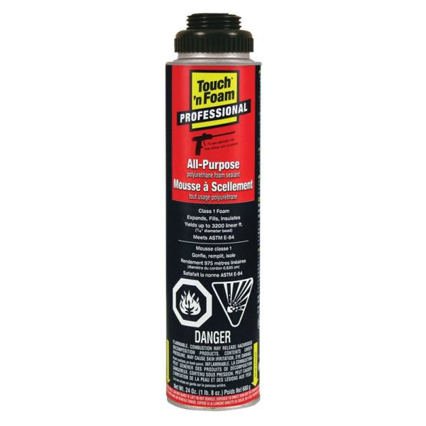 Touch 'n Foam 7565002420 Pro All-Purpose Polyurethane Foam Sealant, 24 Oz