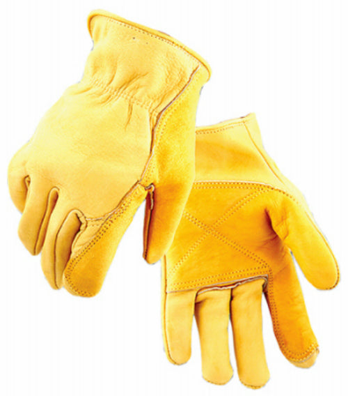 Golden Stag 207L Men's Grain Cowhide Leather Iron Fencer Glove, Gold, Large