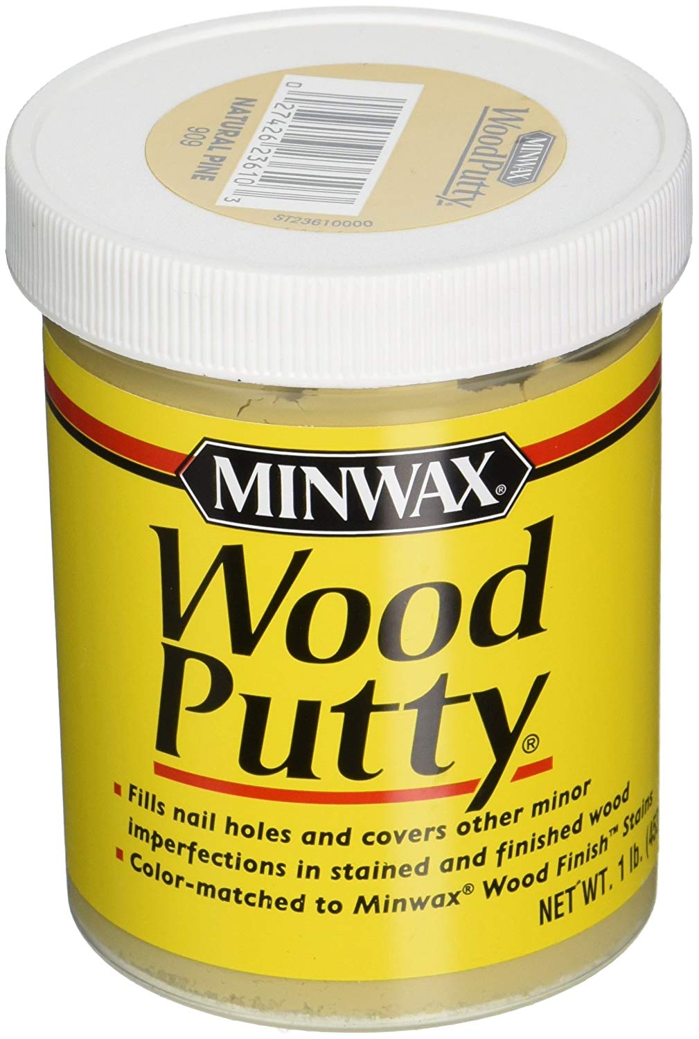 Minwax 236104444 Non-Hardening Pre-Mixed Liquid Wood Putty, 1 Lb, Natural Pine