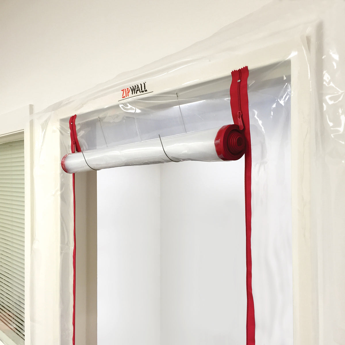 ZipWall ZDC ZipDoor Airtight Flame-Retardant Commercial Door Kit, 4 Mil, 4'x8'