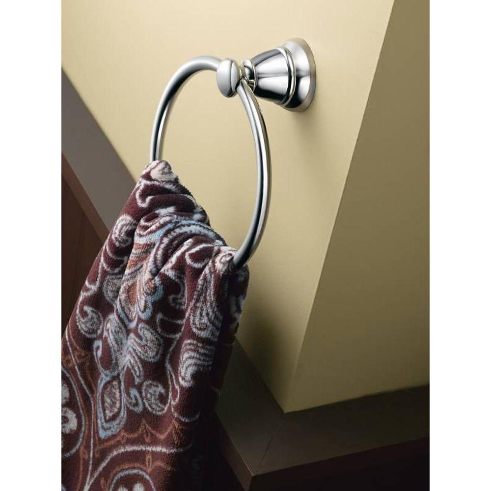 Moen Y2686CH Banbury Wall-Mount Towel Ring, Chrome