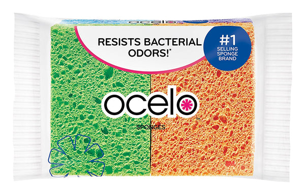 O-Cel-O 7274-FD Handy Size Sponges, Assorted Colors, 4-Count