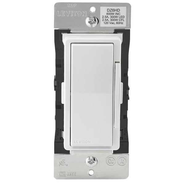 Leviton R51-DZ6HD-1RZ Decora Smart with Z-Wave Plus Technology Dimmer, 600W