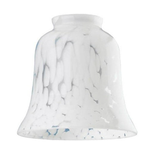 Westinghouse 8135300 Dappling Design Bell Shape Light Shade, Clear & White