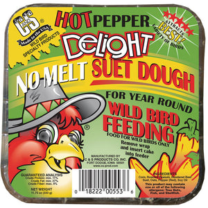 C&S CS12553 Hot Pepper Delight No Melt Suet Dough Cake, 11.75 Oz