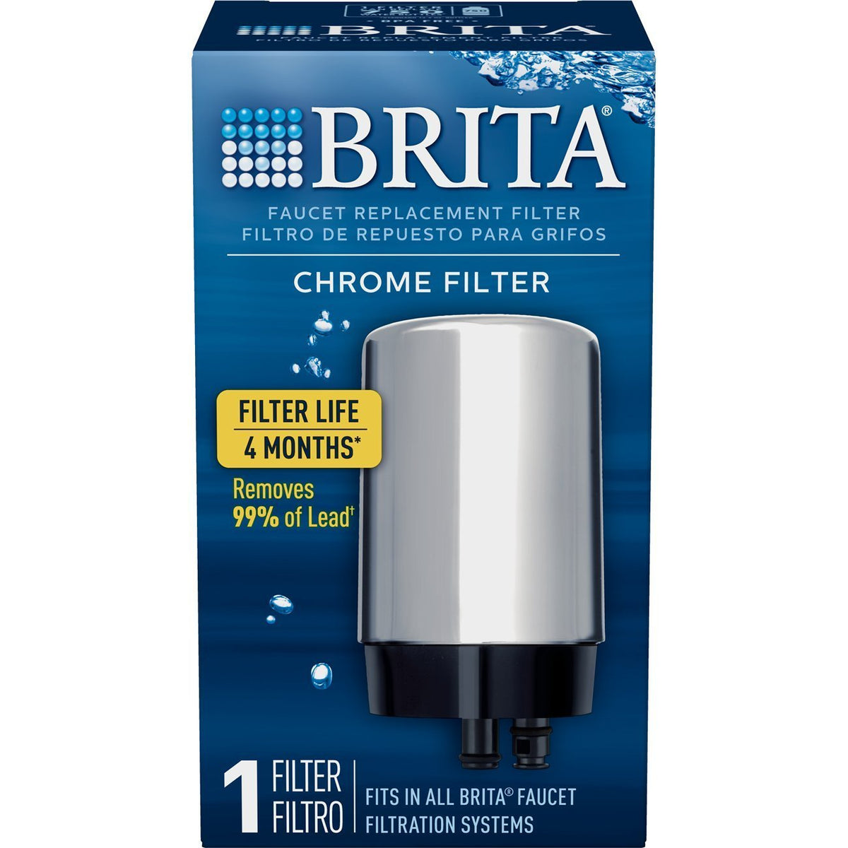Brita 36310 On Tap Water Filtration System Replacement Faucet Filter, Chrome