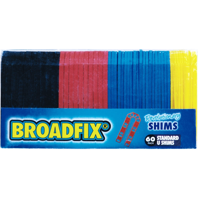 Broadfix STU60A-US Plastic Standard U-Shape Shim, 1-3/4" x 4", 60-Pack