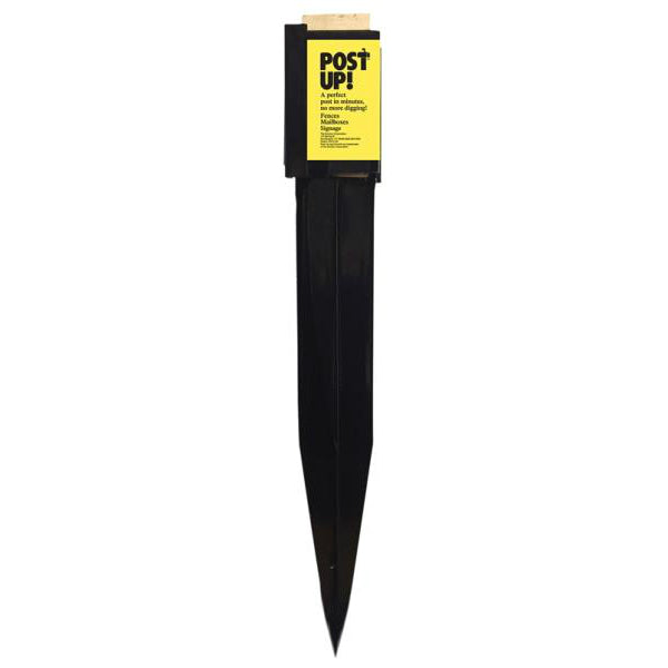 Gordon PU-00418 Steel Post Up Anchor, Matte Black, 18"