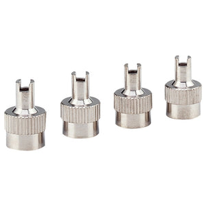 Monkey Grip 22-5-00715-8 Brass Slotted Tire Valve Cap, Chrome Plated, 4-Count
