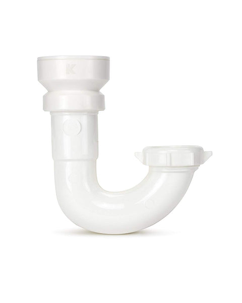 Kenny 10400QLK Insta-Plumb Plastic Push-Fit J Bend 1-1/2" for Kitchen, White