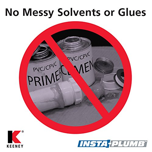 Kenny 40-12QLK Insta-Plumb Kitchen Sink Extension Tube, White, 1/2" x 12"