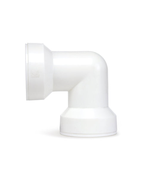 Kenny 47QLK Insta-Plumb 90-Degree Coupling Elbow for Kitchen, White, 1/2"