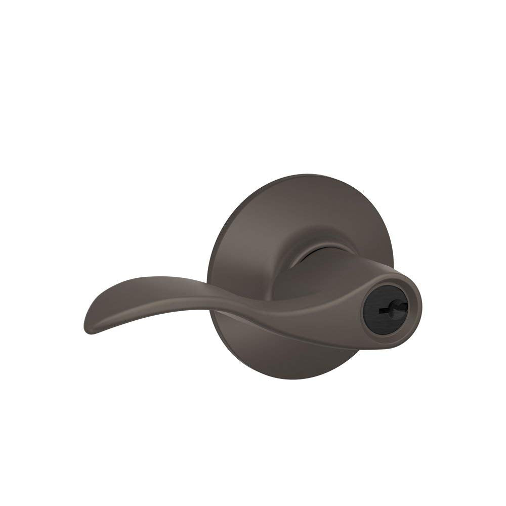 Schlage F51VACC613 Accent Lever Keyed Entry Lock, Oil Rubbed Bronze