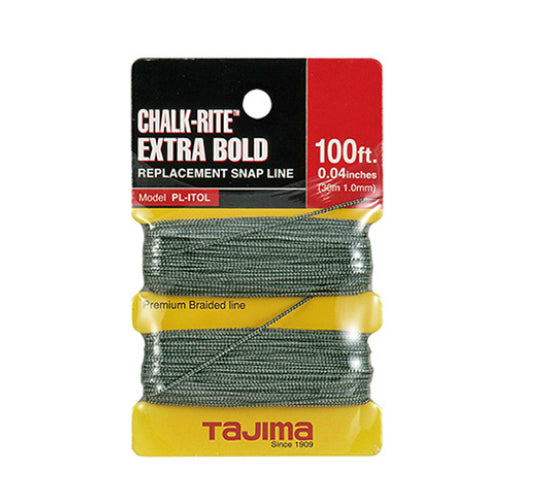 Tajima PLITOL Chalk-Rite Extra Bold Premium Braided Nylon/Polyester Line, 100'