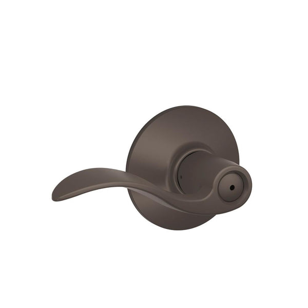 Schlage F40VACC613 Accent Privacy Lever Bed/Bath Door Lock, Oil-Rubbed Bronze