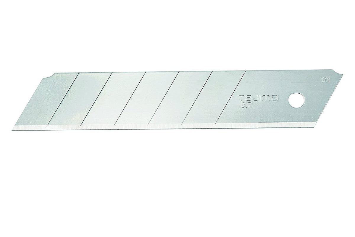 Tajima LCB65 Rock Hard 7-Point Snap Off Knife Blade 1", SK-120 Steel, 10-Count
