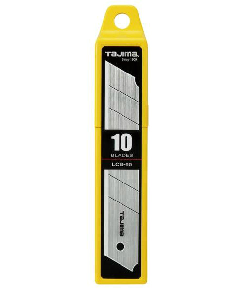 Tajima LCB65 Rock Hard 7-Point Snap Off Knife Blade 1", SK-120 Steel, 10-Count