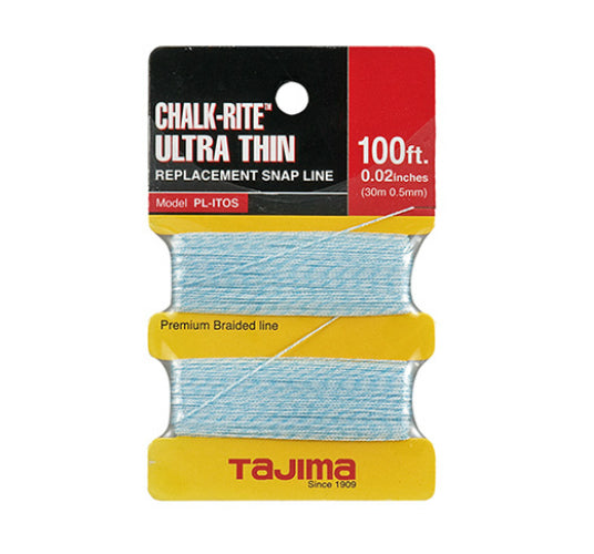 Tajima PLITOS Chalk-Rite Ultra Thin Premium Braided Nylon/Polyester Line, 100'