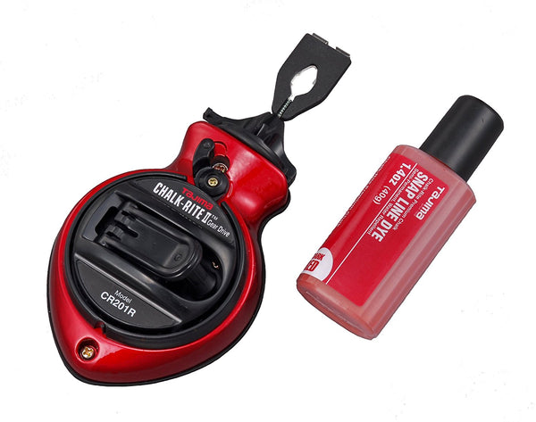Tajima CR201RPR Chalk-Rite II Extra Bold Chalk Snap Line with Red Dye, 100'