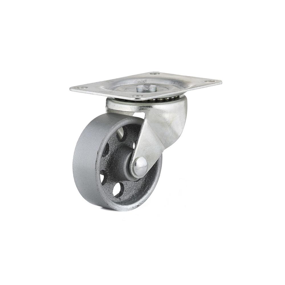 Richelieu F25049 Industrial Sintered Iron Wheel Swivel Plate Caster, 209 Lb, 3"