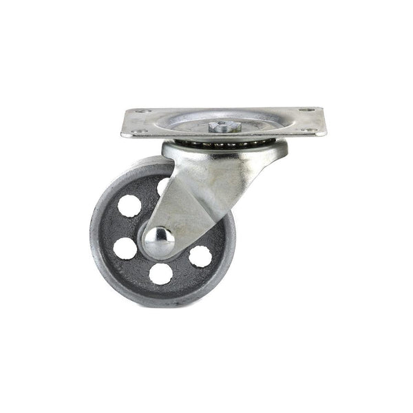Richelieu F25028 Industrial Sintered Iron Wheel Swivel Plate Caster, 125 Lb, 2"