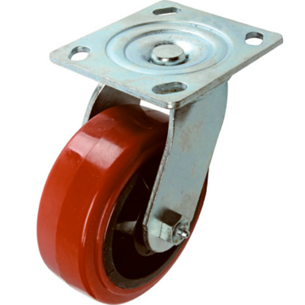Richelieu F22105 Polyurethane Mold-On Swivel Caster, 661 Lb Load, 5"