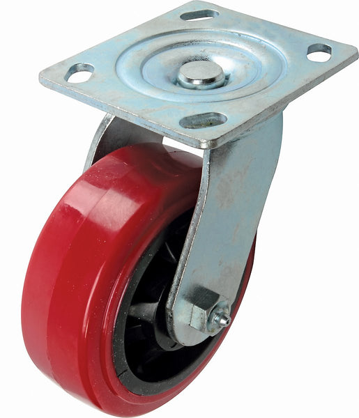 Richelieu F22104 Polyurethane Mold-On Swivel Caster, 595 Lb Load, 6"