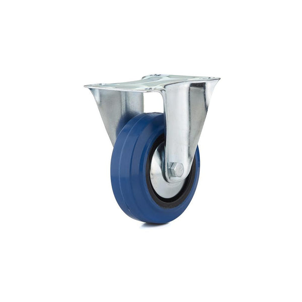 Richelieu F08334 Blue Elastic Rubber Wheel Swivel Caster, 132 Lb Load, 4"