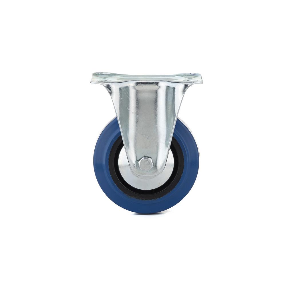 Richelieu F08334 Blue Elastic Rubber Wheel Swivel Caster, 132 Lb Load, 4"