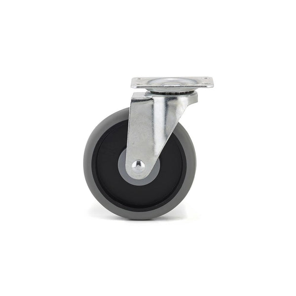 Richelieu F25656 Industrial Thermoplastic Rubber Swivel Plate Caster, 246 Lb, 4"